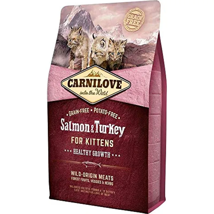 CARNILOVE Feline Kitten Salmon PAVO, Katzen-Trockenfutter für kitten, 2kg