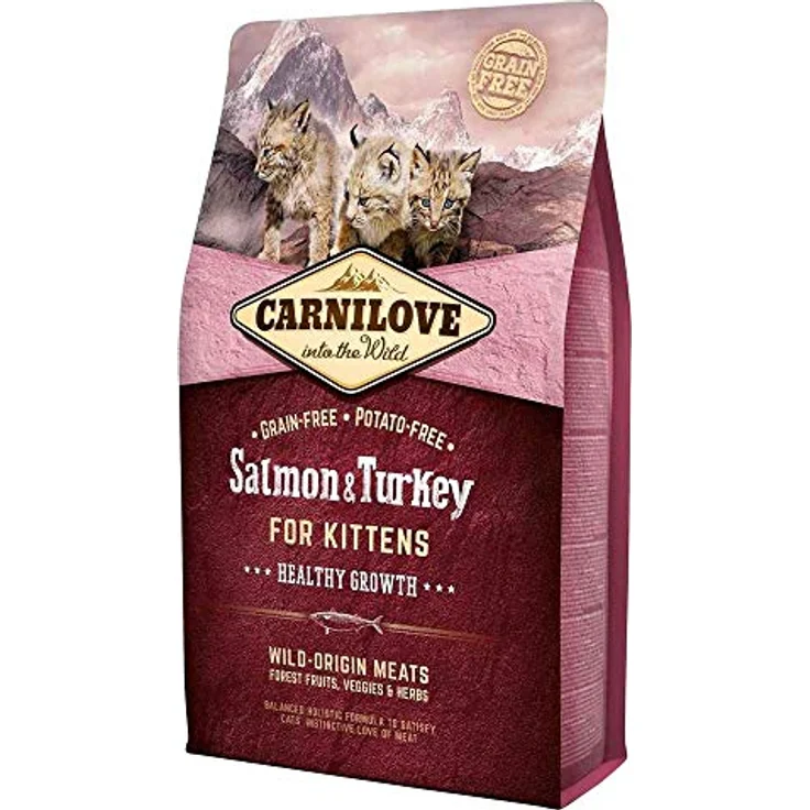 CARNILOVE Feline Kitten Salmon PAVO, Katzen-Trockenfutter für kitten, 2kg