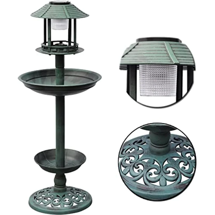 Solar Vogeltränke mit Futterhaus – Bild 6