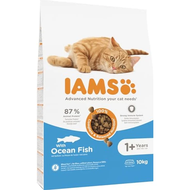 Iams Sparpaket 2 x Großgebinde - Trockenfutter für ausgewachsene Katzen mit Seefisch, 2 x 10 kg – Bild 7