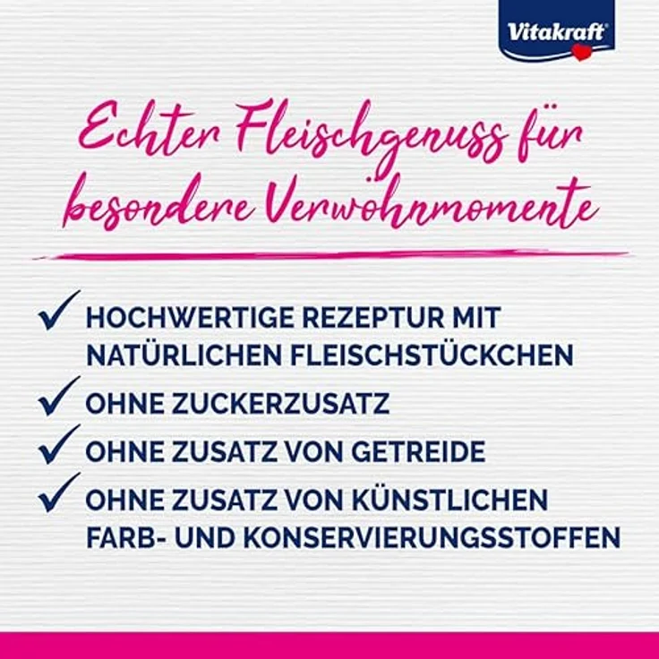 Vitakraft Poésie Délice Junior, Nassfutter für Katzen in Sauce mit Huhn, 85g, ohne Zucker und Getreide, ideal für junge Katzen – Bild 2