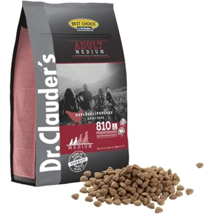 Dr. Clauder's Best Choice Adult Medium, Trockenfutter für kleine und mittelgroße Hunde, weizenfrei, 12,5kg Geflügel, unterstützt die Verdauung und stärkt das Immunsystem – Bild 4