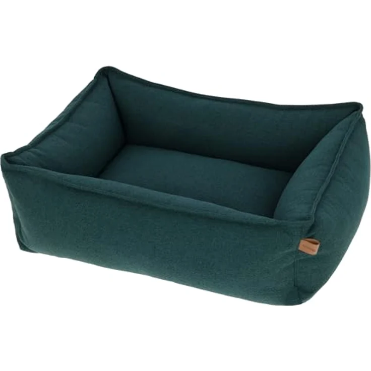 Kerbl Pet Kuschelbett Oliver, Hundebett aus robustem Polstermöbelstoff, grün, L 70 x B 60 cm, waschbarer Bezug, rutschhemmende Unterseite – Bild 1