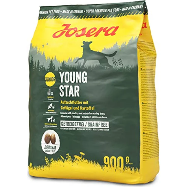 JOSERA YoungStar (5 x 900 g) | Premium Trockenfutter für wachsende Hunde | Geflügel & Kartoffel | Getreidefrei für mittlere und große Rassen | Hundefutter | 5er Pack – Bild 2
