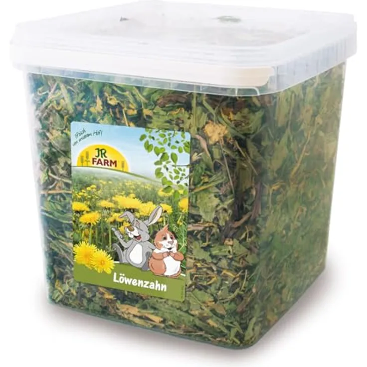 JR Farm Löwenzahn, 5l-Eimer mit 400g getrockneter Löwenzahnpflanze, natürliches Raufutter, gentechnikfrei, made in Germany