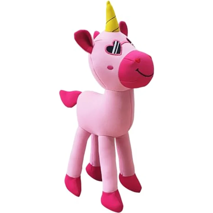 Nobby Wasserspielzeug Einhorn Floating, Kauspielzeug aus Stoff mit Squeaker, schwimmfähig, 39,5 cm, pink – Bild 1