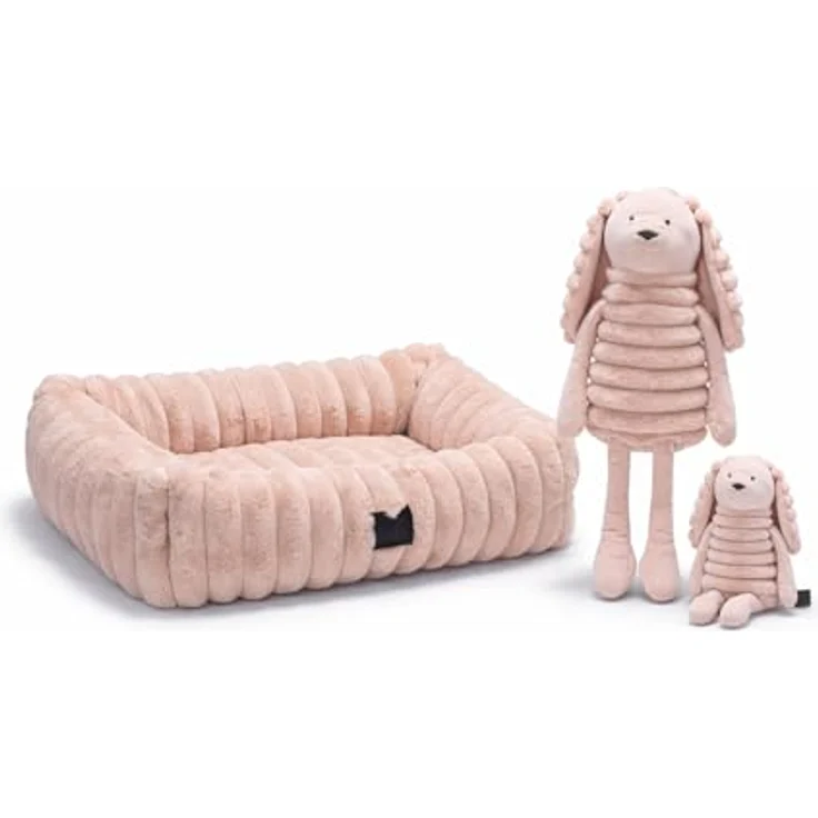 Designed by Lotte Reza Hase, Hundespielzeug aus Plüsch in Rosa, XL, ohne Squeaker, stilvoll und komfortabel – Bild 5
