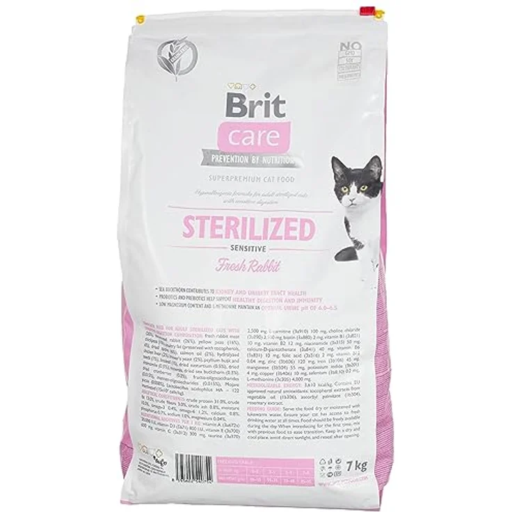 Brit Care Nassfutter für Katzen, Sterilized Sensitive mit hochwertigem Fleisch, 7 kg, GF – Bild 2