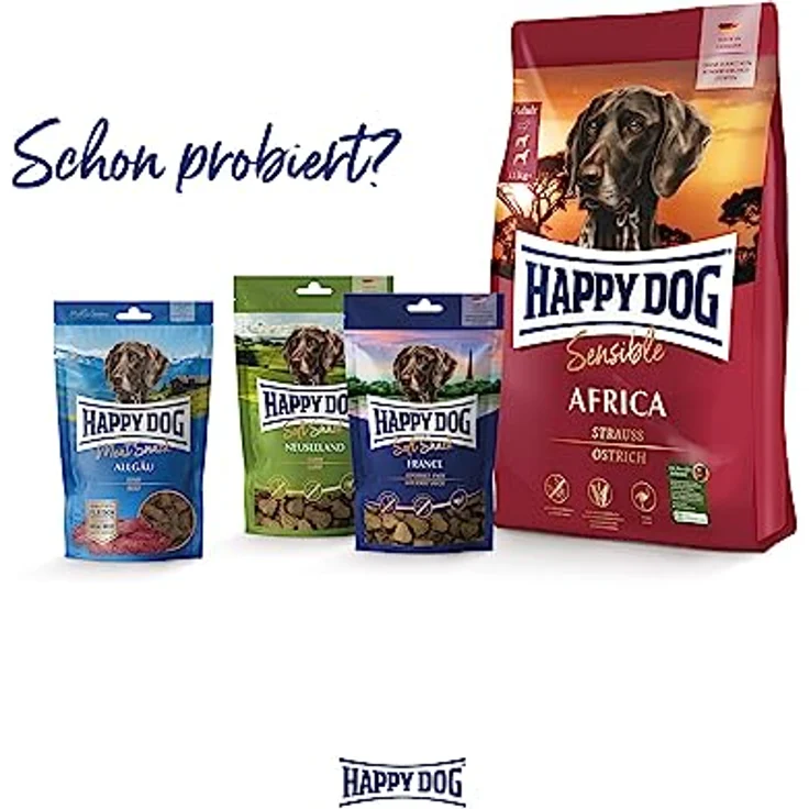 Happy Dog Kombi-Paket: Soft Snack India & Africa, weizenfrei, 6 x 100 g, herzförmig, ohne Zucker und Konservierungsstoffe, hergestellt in Deutschland – Bild 6
