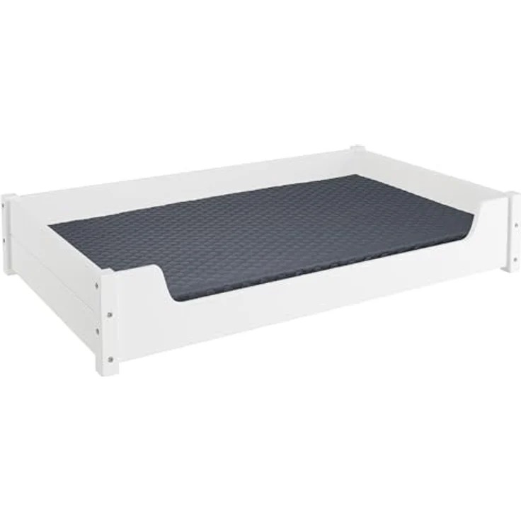 ERST-HOLZ Tierbett Hundesofa XXL für Dogge, Bernhardiner, 120x70 Kiefer weiß, alle Größen – Bild 2