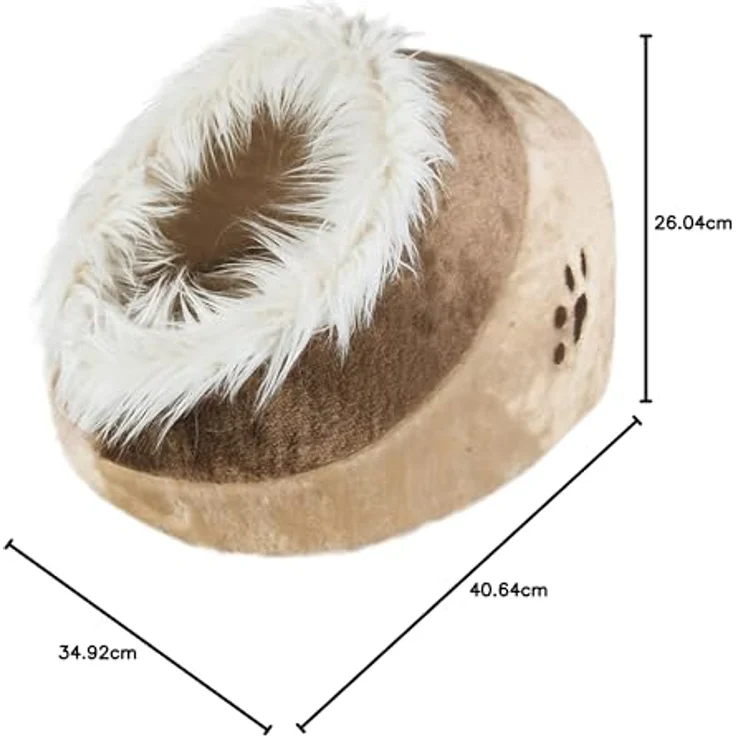 Trixie Kuschelhöhle Minou beige/braun 41x35x26cm – Bild 6