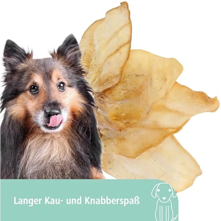 Kerbl Pet Rinderohren, Hundesnack, 20er Beutel, 380g, fettarm, geruchsarm, Naturkauartikel für alle Hunderassen – Bild 2