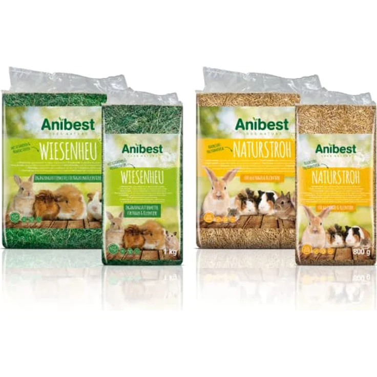 Anibest Naturstroh, Kleintierstreu, 100 % natürliche Einstreu, saugfähig und wärmeisolierend, Made in Germany, 4 kg – Bild 3