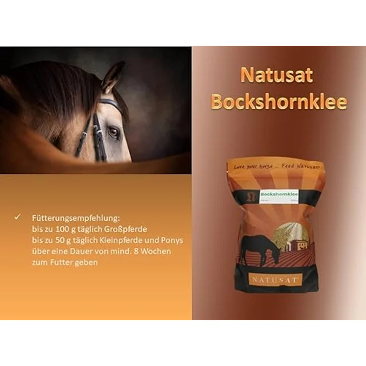 NATUSAT Bockshornkleesamen - pflanzlicher Lebertran mit natürlichem Vitamin D, Ergänzungsfutter für Pferde, 8 kg - magenschonend und appetitanregend – Bild 5