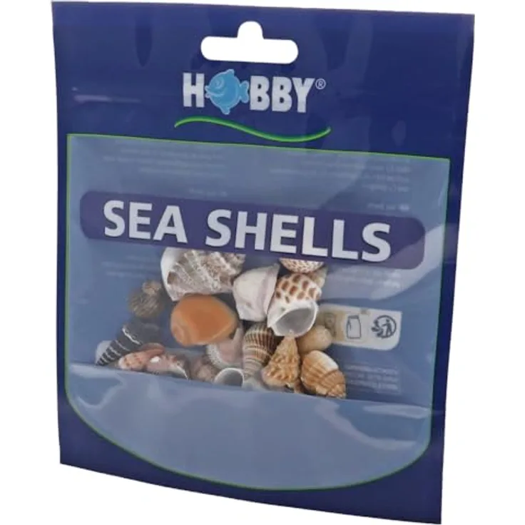 Hobby 40221 Sea Shells Set, natürliche Schneckenhäuser für Aquarien-Dekoration, großartige Eigenheime für Einsiedlerkrebse, S Größe