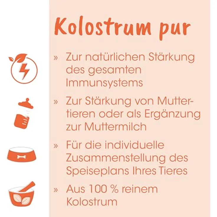 cdVet Singulares Rinder-Kolostrum pur, 100% natürliches Einzelfuttermittel für Hunde, 30 g - reich an Mineralien, Vitaminen und Aminosäuren – Bild 2