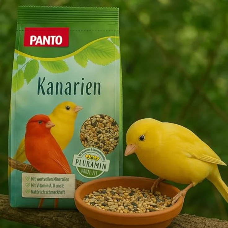 PANTO Kanarienfutter mit Pluramin, 5x1kg - Bunte Saatenmischung ohne Nüsse für gesunde Ziervögel – Bild 3