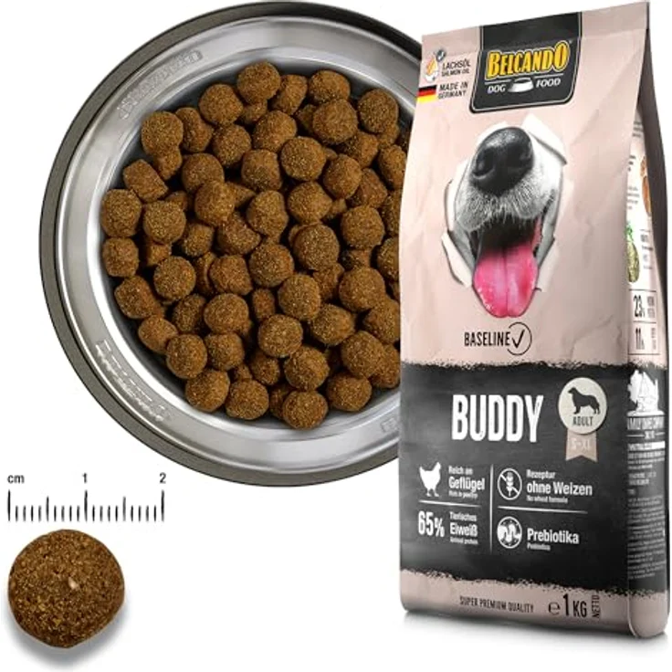 BELCANDO Baseline Buddy, Trockenfutter für Hunde, 12,5 kg, für ausgewachsene Hunde, mit Prebiotika für gesunde Darmflora, geeignet für alle Rassen – Bild 3