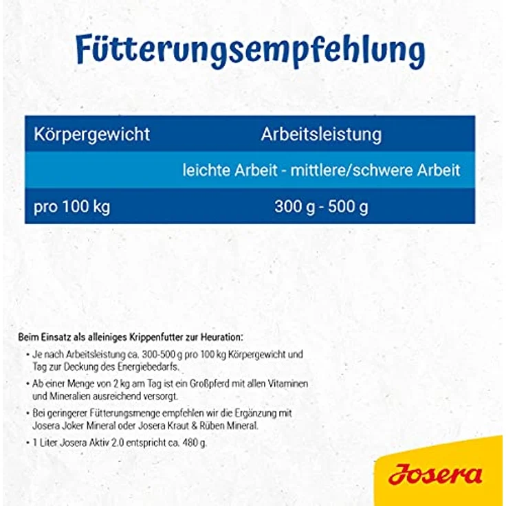 Josera Aktiv 2.0, Premium Pferdefutter für aktivere Pferde, 15 kg, mit Vitamin E, Biotin, Selen, Omega 3, magenschonend und vollwertig mineralisiert – Bild 3