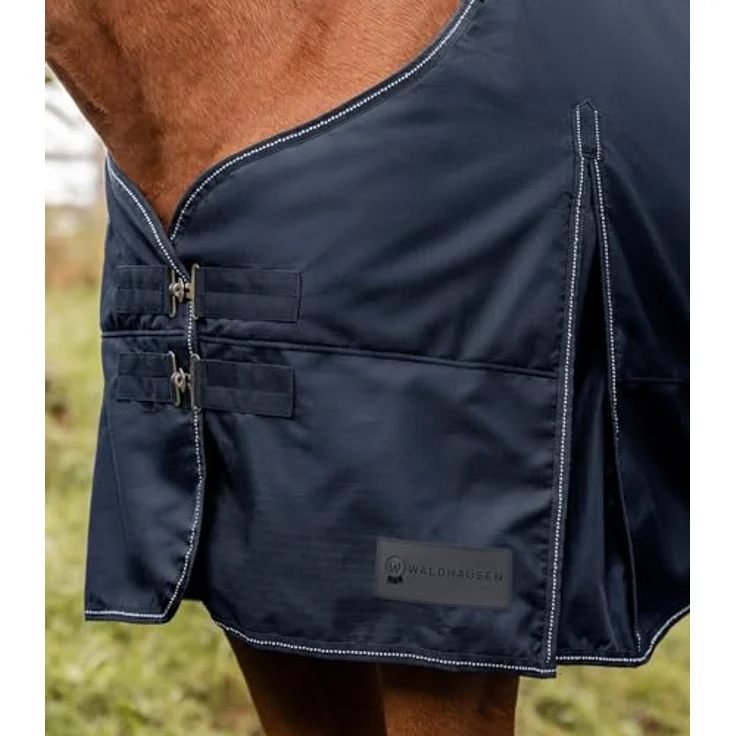 WALDHAUSEN Outdoordecke Nordic, Fleece, 600 Denier Ripstop, atmungsaktiv, wasserdicht, Nachtblau, 95 cm – Bild 4