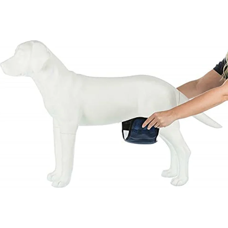 Trixie Bauchband für Rüden, 45-55 cm, atmungsaktives Netzmaterial, dunkelblau – Bild 5