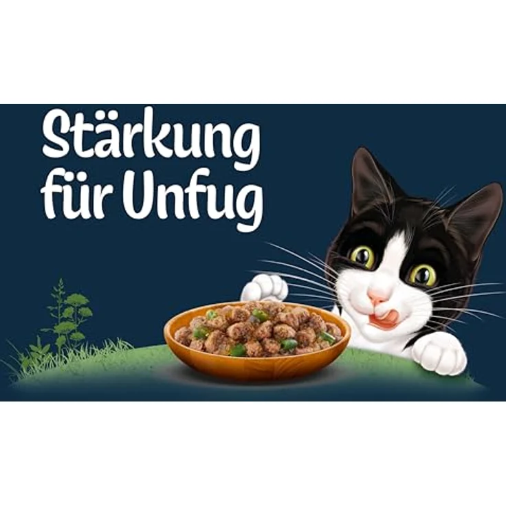 Felix Naturally Delicious Katzenfutter nass, Geschmacksvielfalt vom Land mit Gemüse in Gelee, 80er Pack (2x40x80g), getreidefrei, für ausgewachsene Katzen – Bild 2