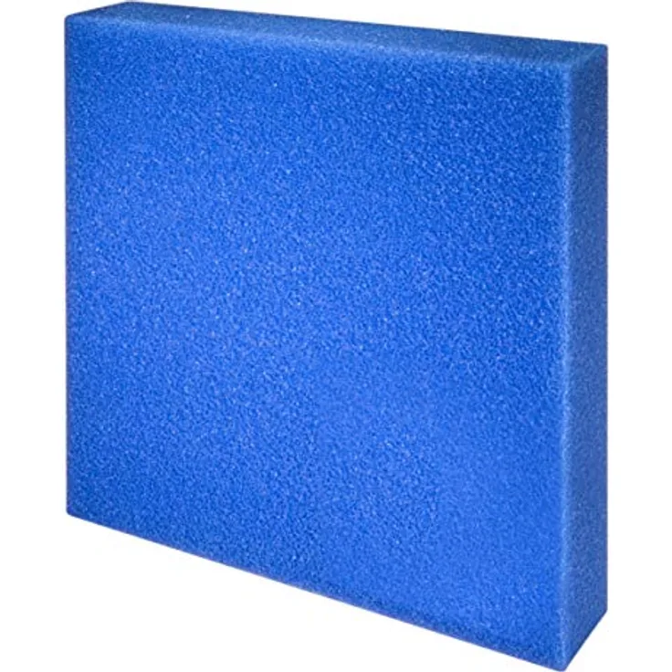 JBL Aquaristik und Terraristik Filterschaum, 50 x 50 cm H 10 cm, blau, grob, 10 ppi, ideal für Süsswasser Innenfilter