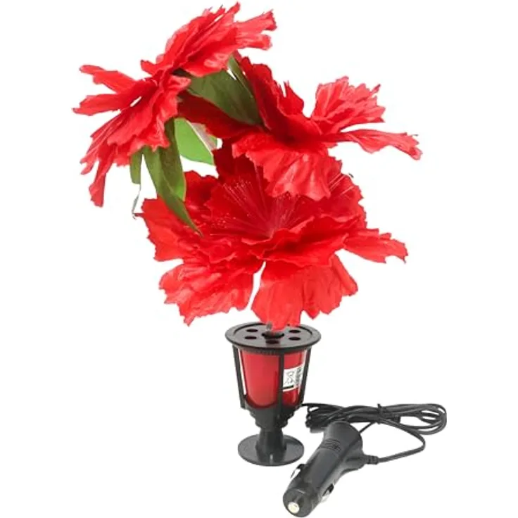 Direct Trade Service Leuchtende Blumenvase, hochwertige Aquarien-Dekoration für Innenraum 12-24V LKW Oldskool