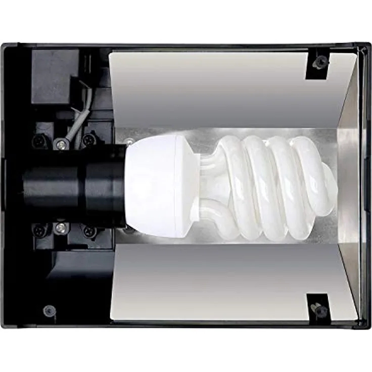 Exo Terra Compact Top, Terrarienabdeckung Nano mit Reflektor für 1 E27 Lampe, 20 x 9 x 15 cm, Schwarz
