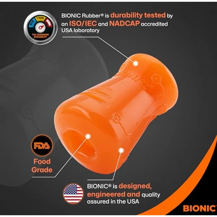 BIONIC Treat Shaker, Hundespielzeug aus robustem Gummi, medium – Bild 6