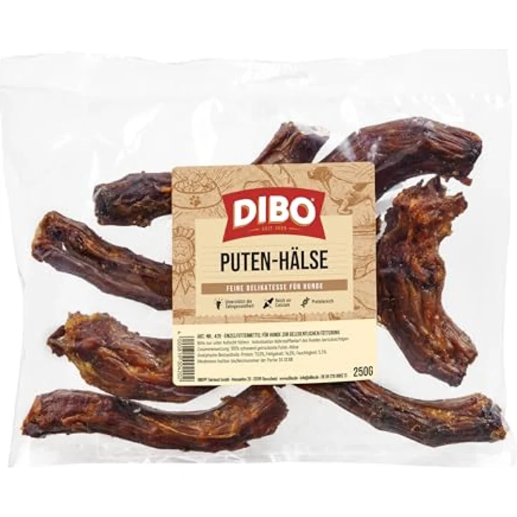 DIBO Puten-Hälse, 250g, natürliche Hundesnacks ohne chemische Zusätze, Qualitätsfutter aus deutscher Herstellung – Bild 2
