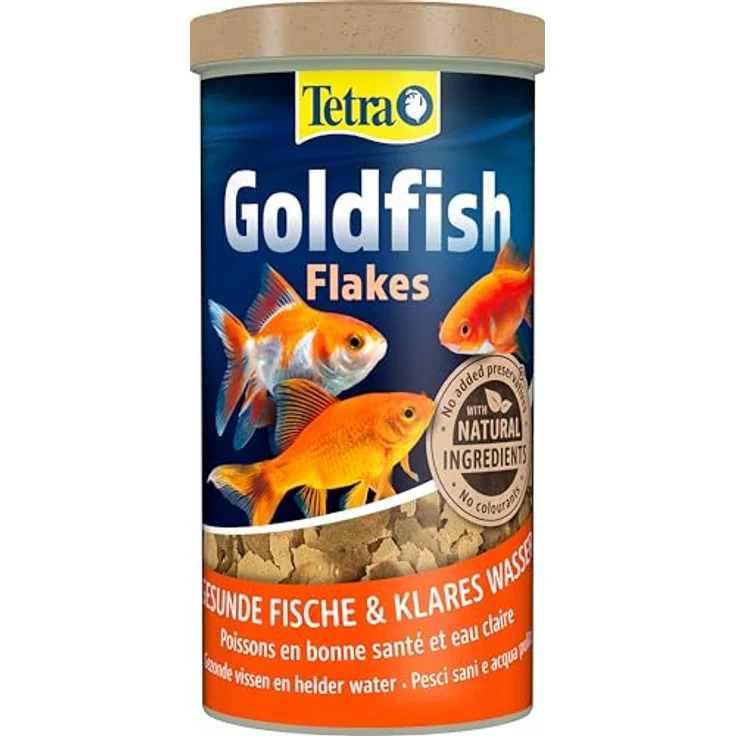 Tetra Goldfish Flakes 1 l, Flockenmischung für Kaltwasserzierfische, mit BioActive Formel und Clean & Clear Water Technologie – Bild 1
