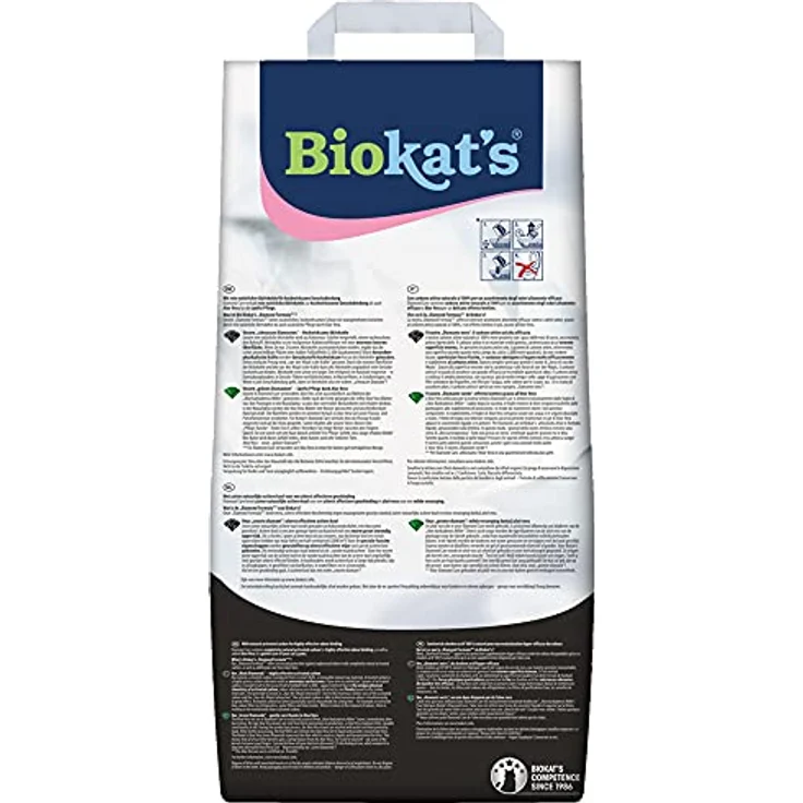 Biokat's Diamond Care Fresh, feine Katzenstreu mit Aktivkohle und Aloe Vera, 8 L, mit Babypuder-Duft – Bild 2