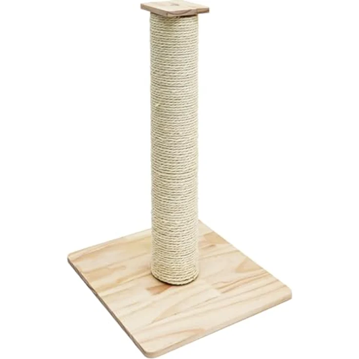 Eyepower 62cm Sisal Kratzsäule für Katzen mit stabiler Bambus Bodenplatte, kompakt und ideal für kleine Räume – Bild 7