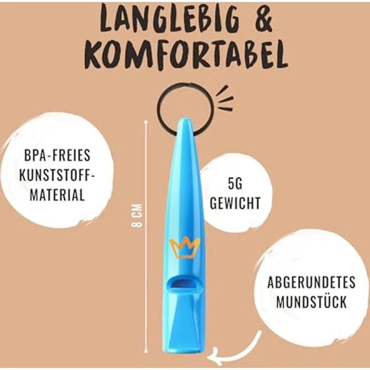 Rudelkönig Hundepfeife für Rückruf, Professionelle Trainingspfeife mit genormter Frequenz und hochwertigem Pfeifenband, BPA-frei – Bild 5