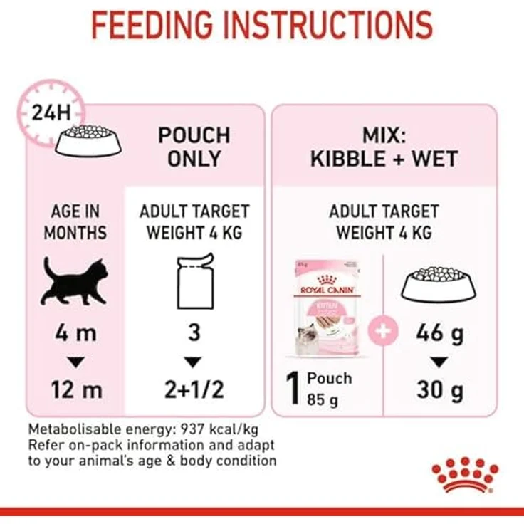 ROYAL CANIN Kitten Mousse in Soße, Nassfutter für Katzenwelpen, Doppelpack 2 x 12 x 85 g, speziell für die zweite Wachstumsphase bis 12 Monate, weiche Textur – Bild 4