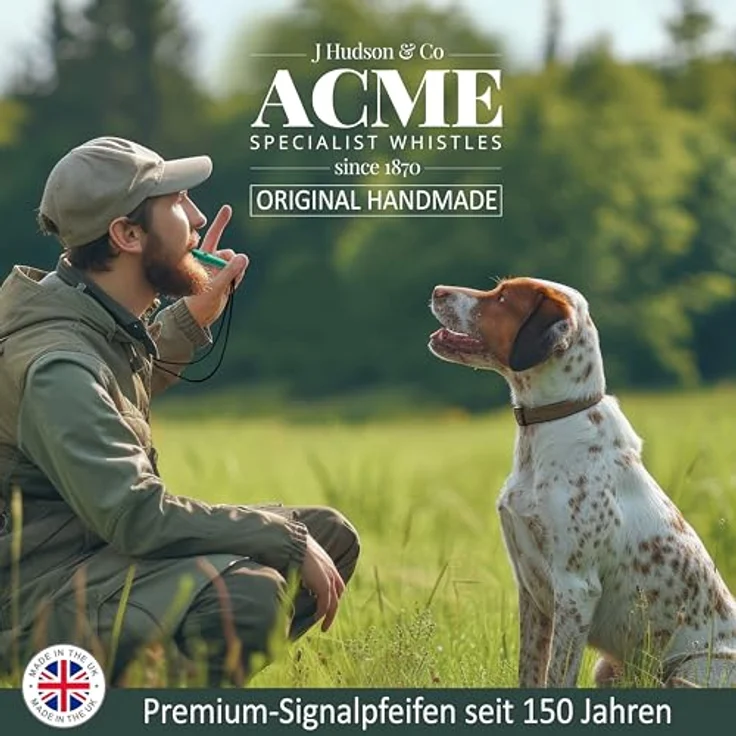 ACME Hundepfeife No. 211,5, Original Herstellerqualität mit gratis schwarzem Pfeifenband, laut & weitreichend für zuverlässigen Rückruf, turquoise – Bild 3