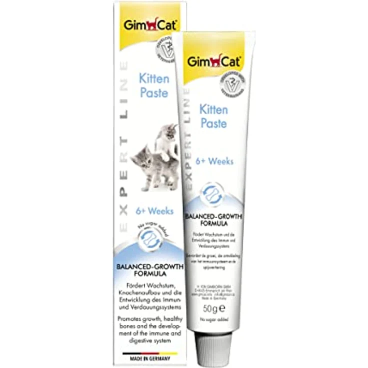 GimCat EXPERT LINE Kitten Paste, Funktionaler Katzensnack zur Förderung von Wachstum und Immunentwicklung, 1 Tube (50 g) – Bild 1