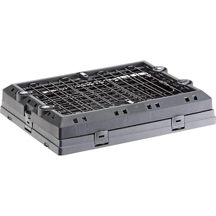 Ferplast Transportbox Superior, faltbare Hunde-Transportbox mit doppeltem Sicherheitsschloss, grau, B 107 x T 77 x H 73,5 cm – Bild 4