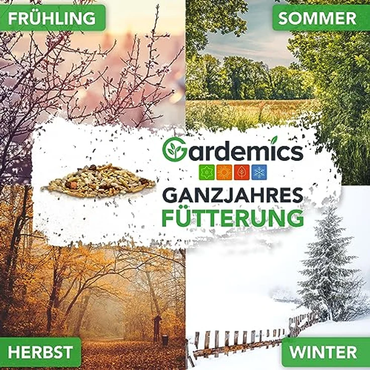Gardemics Wildvogelfutter 20 kg, proteinreiches Ganzjahresfutter mit Mehlwürmern, Made in Germany – Bild 4