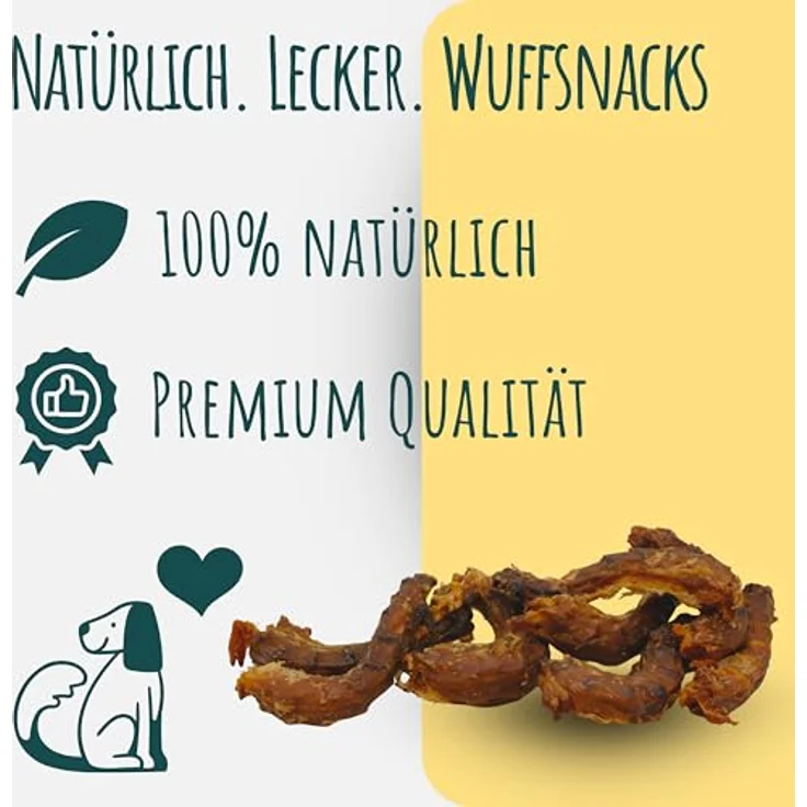 WuffSnacks Hühnerhälse getrocknet, 10 kg für Hunde, fettarm und proteinreich, natürlicher Kauartikel zur Zahnpflege, Gelenkunterstützung mit Chondroitin – Bild 2