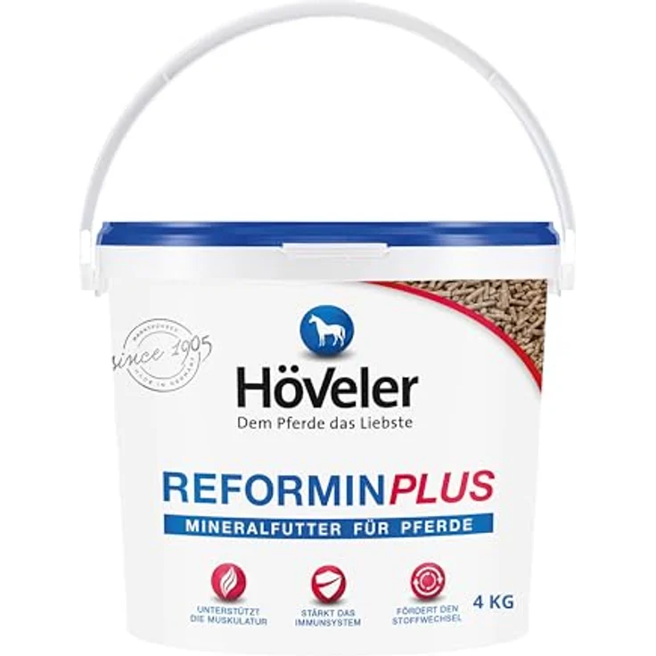 Höveler Reformin plus, 4 kg Mineralfutter für alle Pferde, optimale Mineralstoff- und Vitaminversorgung, beugt Mangelerscheinungen vor – Bild 1