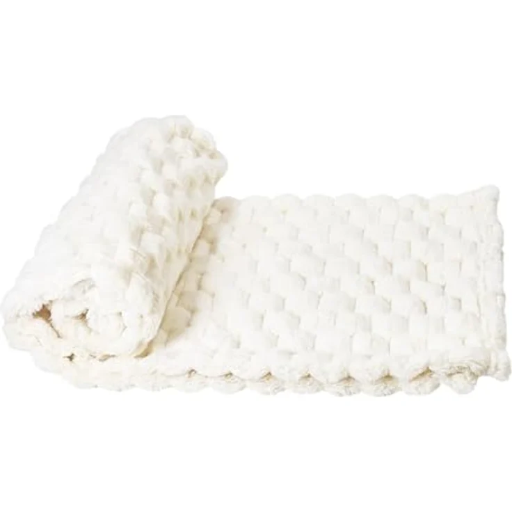 Nobby Liegedecke Diamond Classic, kuschelig weiches Soft Fleece, optimaler Schutz vor Tierhaaren und Schmutz, cream, 100 x 150 cm – Bild 1
