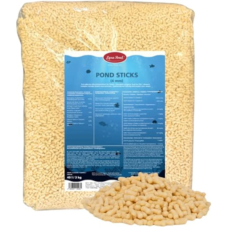 Lyra Pond® 40 L (3 kg) Pond Sticks, schwimmendes Fischfutter für Teichfische, artgerechte Zusammensetzung – Bild 1