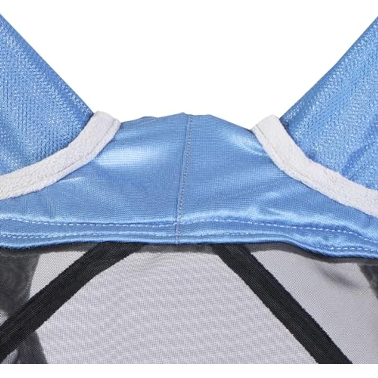 Harrison Howard CareMaster Pro Luminous Pferde Fliegenmaske, UV-Schutz mit Fleece-Polsterung und Ohrenschutz, Marineblau, Größe M – Bild 5