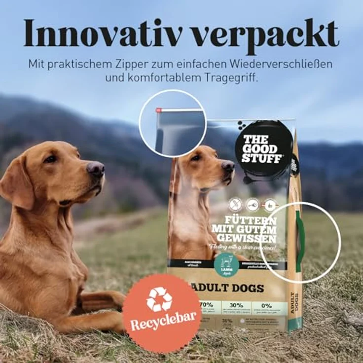 The Goodstuff Adult Lamm, Nährstoffreiches Hunde-Trockenfutter mit frischem Lamm und Amaranth, 12,5 kg – Bild 8