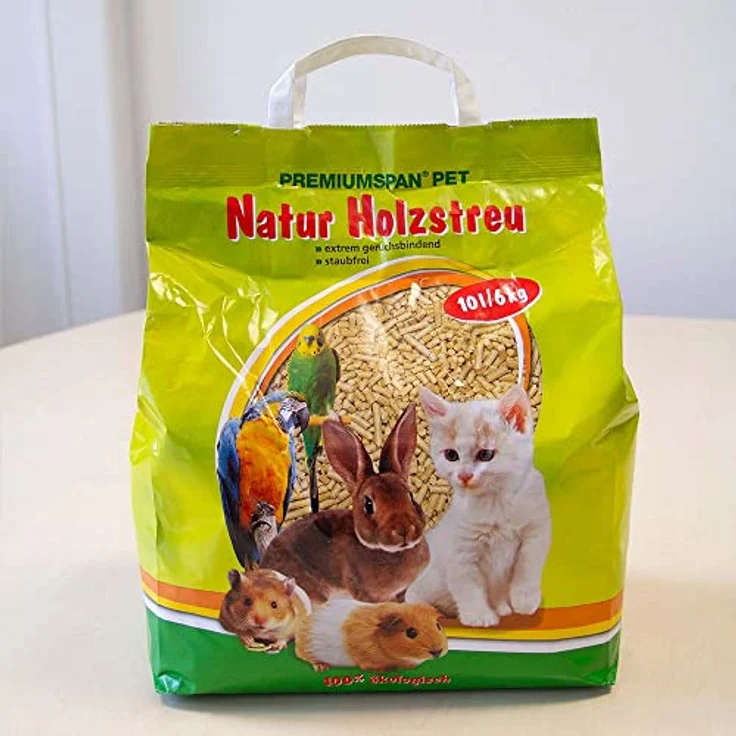 Natur Premiumspan Holzstreu, Katzenstreu, Kleintierstreu Inhalt: 10 L – Bild 2