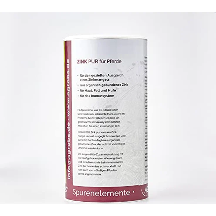 Agrobs Zink pur, Pferdefutter zur gezielten Ausgleichung eines Zinkmangels, 800 g – Bild 3