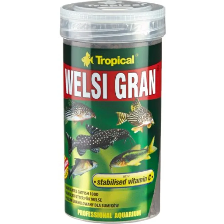 Tropical Welsi Gran Granulat für bodenfressende Zierfische, 2er Pack (2 x 250 ml) mit stabilisiertem Vitamin C