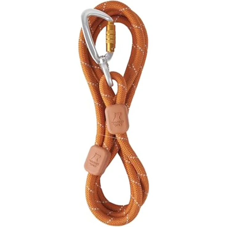 Woolly Wolf Rope Leine 1,80 m Terracotta Mix - Langlebige Hundeleine aus recyceltem Polyester, Reflektierend, mit Aluminium-Drehverschluss-Karabiner, 22 g